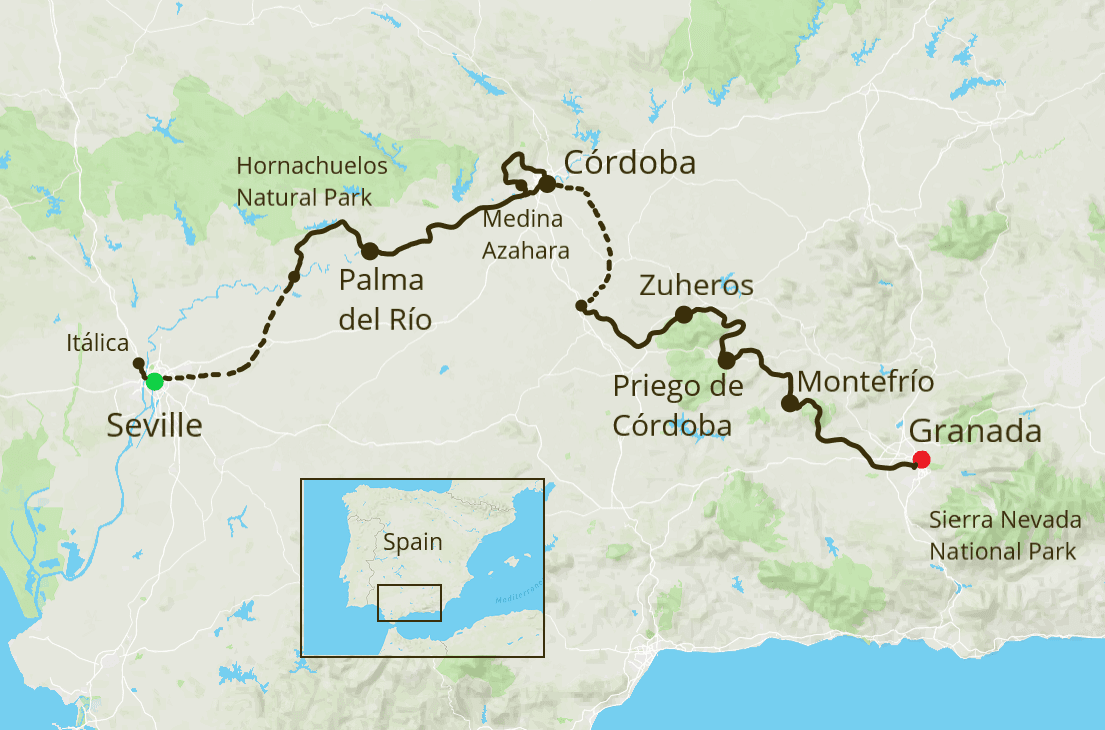 Andalucia Cycling Map