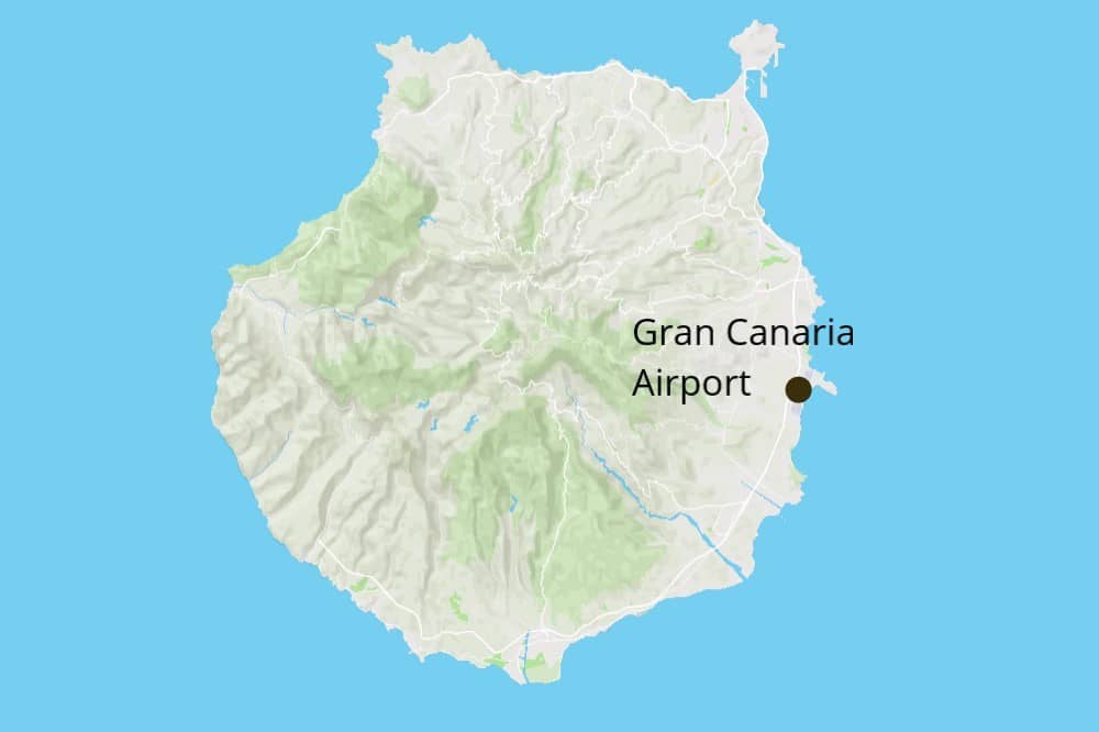 Gran Canaria Arrivals and Departure Map