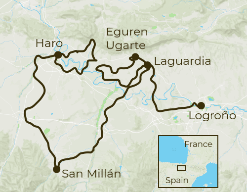 Rioja Cycling Tour Map